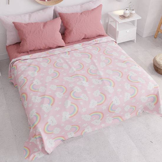 PETTI Copriletto Estivo, Coperta Leggera, Lenzuola Copriletto, Rainbow