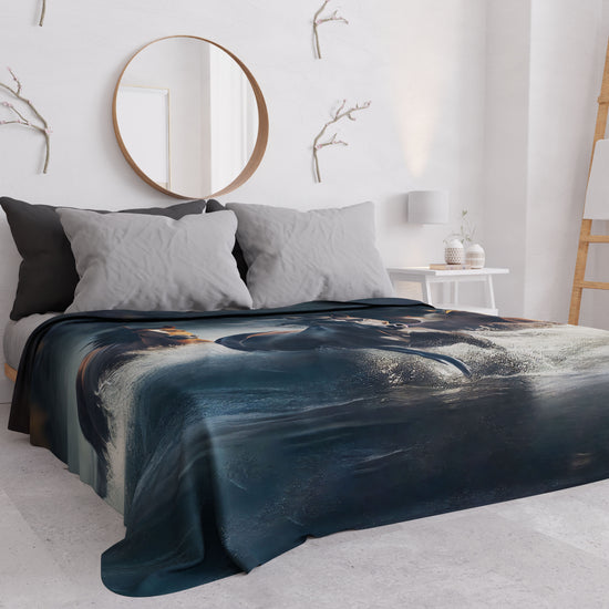 PETTI Copriletto Estivo, Coperta Leggera, Lenzuola Copriletto, Horses