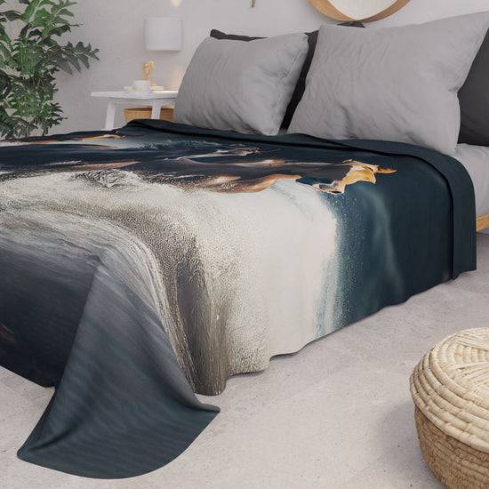 PETTI Copriletto Estivo, Coperta Leggera, Lenzuola Copriletto, Horses