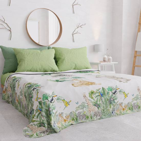 PETTI Copriletto Estivo, Coperta Leggera, Lenzuola Copriletto, Giungla