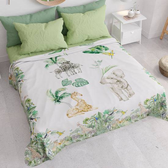 PETTI Copriletto Estivo, Coperta Leggera, Lenzuola Copriletto, Giungla