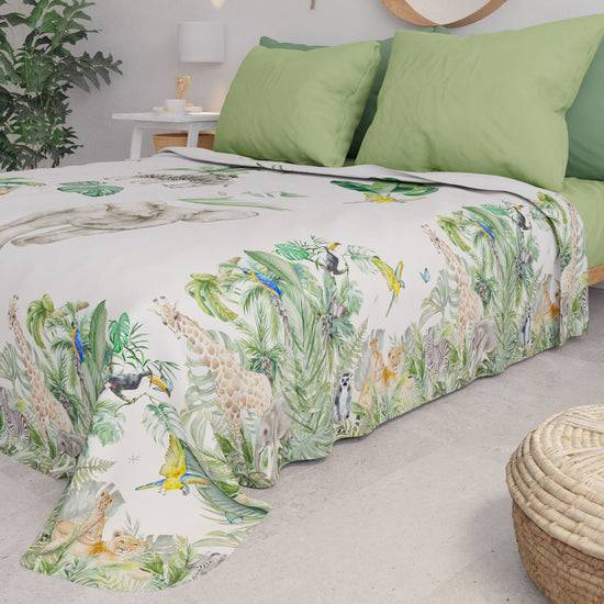 PETTI Copriletto Estivo, Coperta Leggera, Lenzuola Copriletto, Giungla