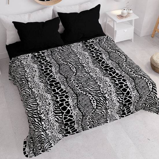 PETTI Copriletto Estivo, Coperta Leggera, Lenzuola Copriletto, Animalier Zebrato