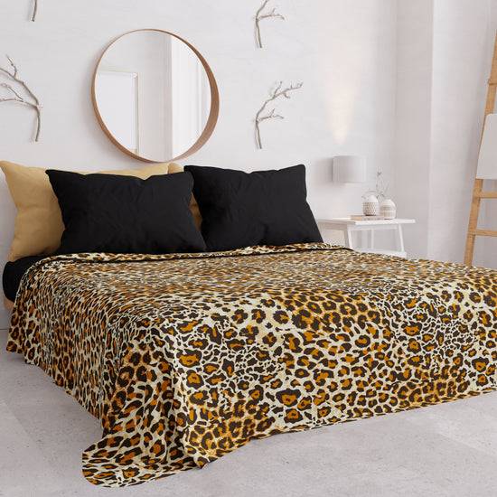 PETTI Copriletto Estivo, Coperta Leggera, Lenzuola Copriletto, Animalier Maculato