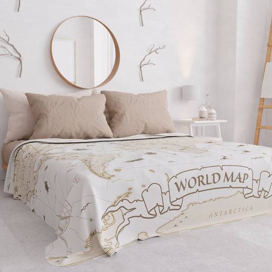 PETTI Copriletto Estivo, Coperta Leggera, Lenzuola Copriletto, World Bianco
