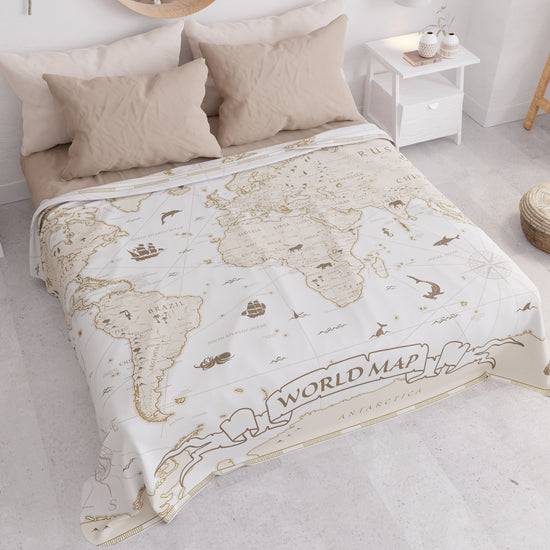 PETTI Copriletto Estivo, Coperta Leggera, Lenzuola Copriletto, World Bianco