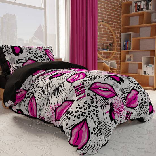 PETTI Copripiumino, Copripiumino Cameretta, Singolo E Una Piazza E Mezza, Lipstick Bianco