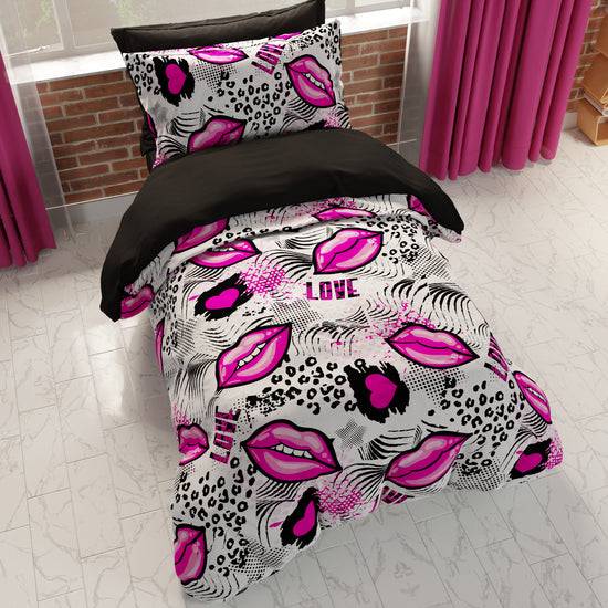 PETTI Copripiumino, Copripiumino Cameretta, Singolo E Una Piazza E Mezza, Lipstick Bianco