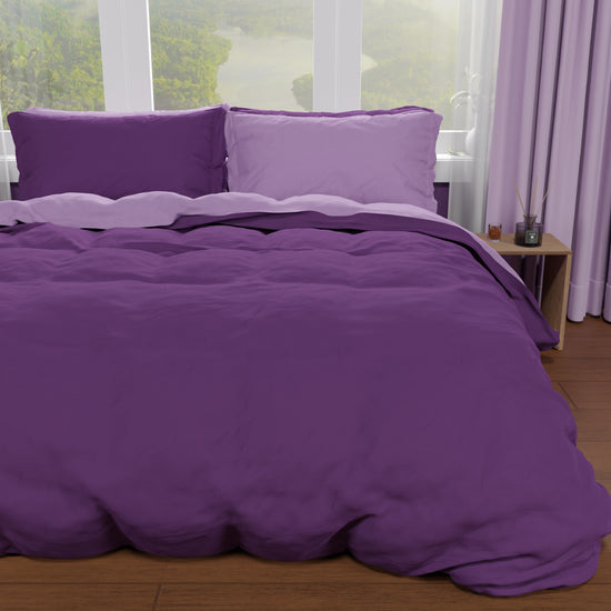 PETTI Copripiumino Matrimoniale, Sacco Copripiumino E Federe, Lilla/Viola