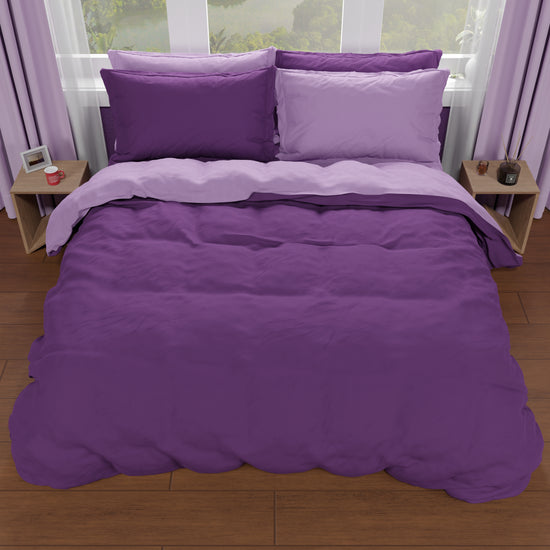 PETTI Copripiumino Matrimoniale, Sacco Copripiumino E Federe, Lilla/Viola