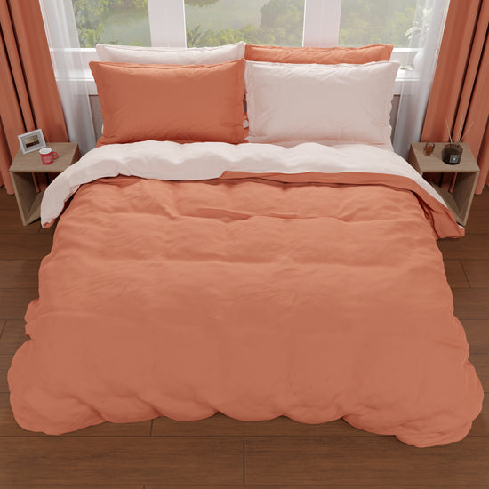 PETTI Copripiumino Matrimoniale, Sacco Copripiumino E Federe, Cipria Chiaro/Scuro