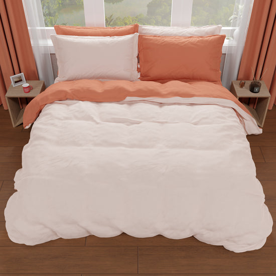 PETTI Copripiumino Matrimoniale, Sacco Copripiumino E Federe, Cipria Chiaro/Scuro