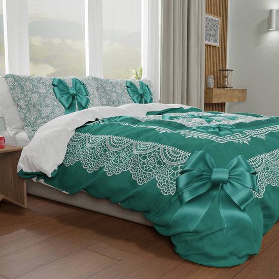 PETTI Copripiumino Matrimoniale, Singolo, Una Piazza E Mezza, Fiocco Ottanio