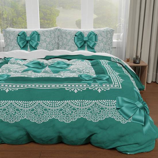 PETTI Copripiumino Matrimoniale, Singolo, Una Piazza E Mezza, Fiocco Ottanio