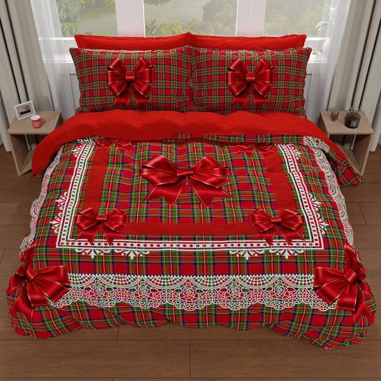 PETTI Copripiumino Matrimoniale, Singolo, Una Piazza E Mezza, Fiocco Tartan, Fantasia Scozzese