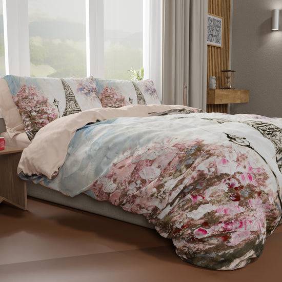 PETTI Copripiumino Matrimoniale, Singolo, Una Piazza E Mezza, Paris, Parigi Torre Eiffel