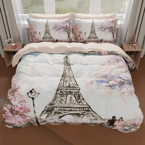PETTI Copripiumino Matrimoniale, Singolo, Una Piazza E Mezza, Paris, Parigi Torre Eiffel