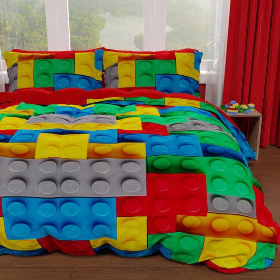 PETTI Copripiumino Matrimoniale, Singolo, Una Piazza E Mezza, Mattoncini