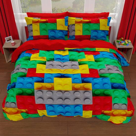 PETTI Copripiumino Matrimoniale, Singolo, Una Piazza E Mezza, Mattoncini