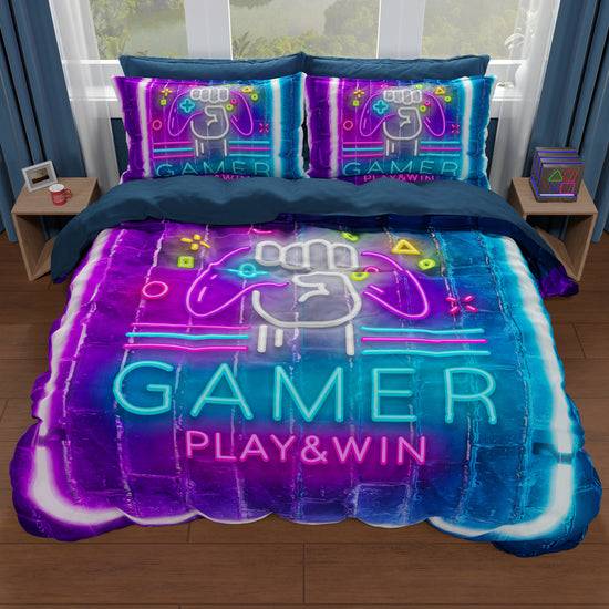 PETTI Copripiumino Matrimoniale, Singolo, Una Piazza E Mezza, Gamer