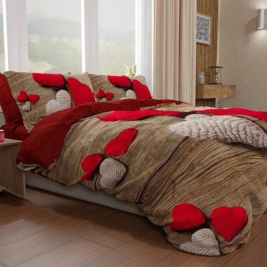 PETTI Copripiumino Matrimoniale, Singolo, Una Piazza E Mezza, Cuore