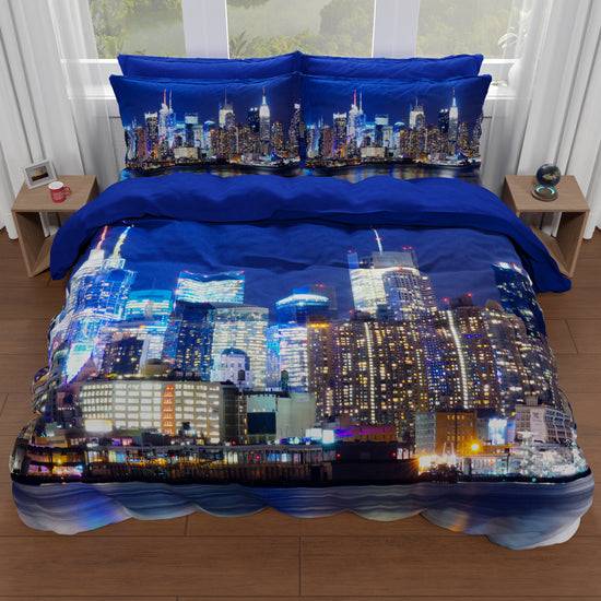 PETTI Copripiumino Matrimoniale, Singolo, Una Piazza E Mezza, New York