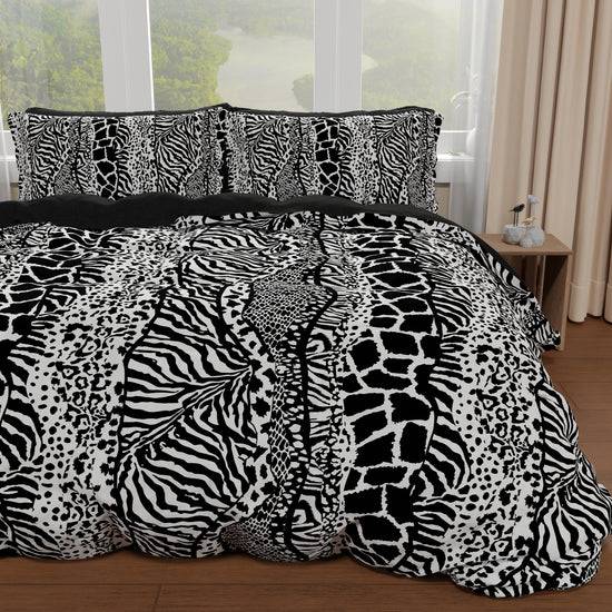 PETTI Copripiumino Matrimoniale, Singolo, Una Piazza E Mezza, Animalier Zebrato