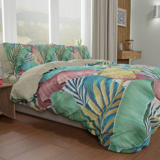 PETTI Copripiumino Matrimoniale, Singolo, Una Piazza E Mezza, Tropical Multicolor