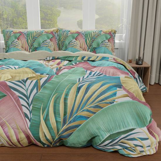 PETTI Copripiumino Matrimoniale, Singolo, Una Piazza E Mezza, Tropical Multicolor