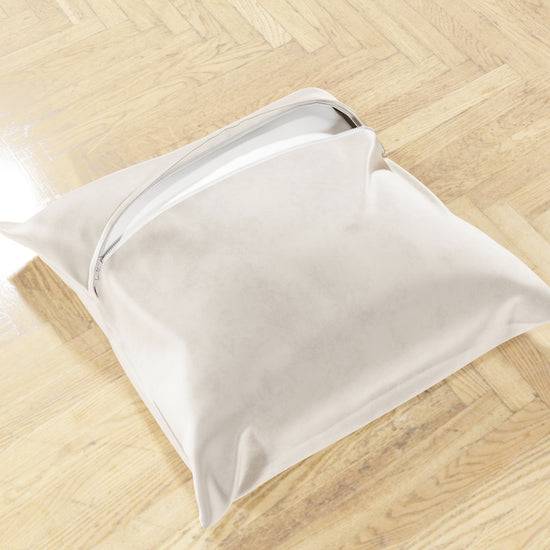 PETTI Cuscini Arredo In Velluto 2pz, Cuscini Divano Bianco