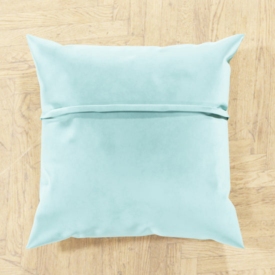 PETTI Cuscini Arredo In Velluto 2pz, Cuscini Divano Celeste