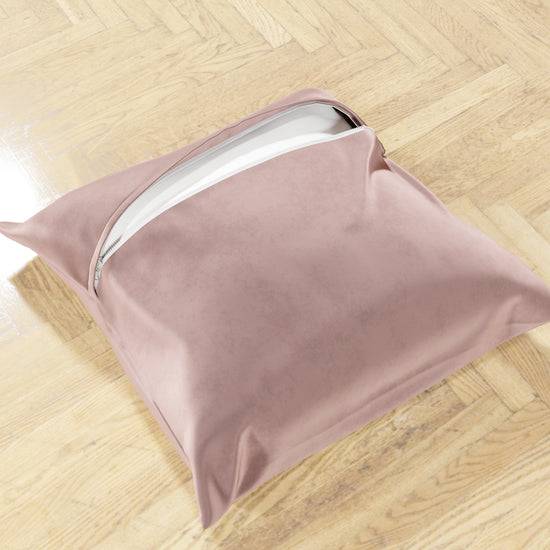 PETTI Cuscini Arredo In Velluto 2pz, Cuscini Divano Cipria