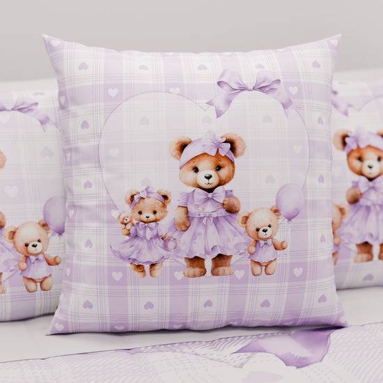 PETTI Cuscini, Copricuscini Divano, Cuscini Arredo In Stampa Digitale Teddy Love Lilla
