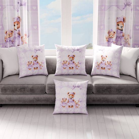 PETTI Cuscini, Copricuscini Divano, Cuscini Arredo In Stampa Digitale Teddy Love Lilla