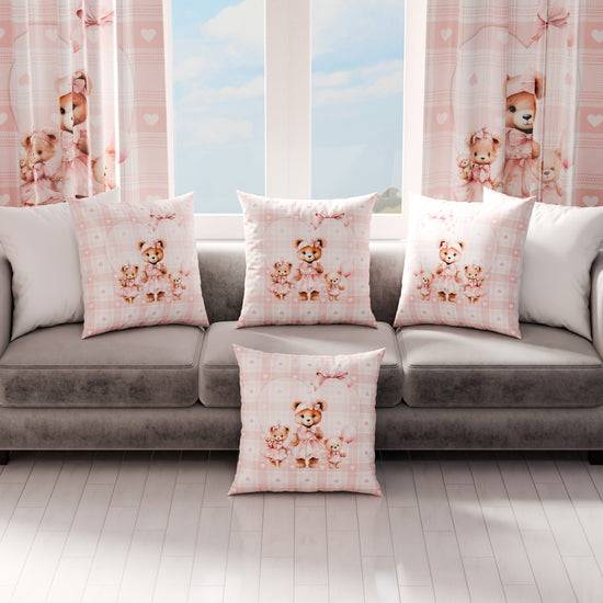 PETTI Cuscini, Copricuscini Divano, Cuscini Arredo In Stampa Digitale Teddy Love Rosa
