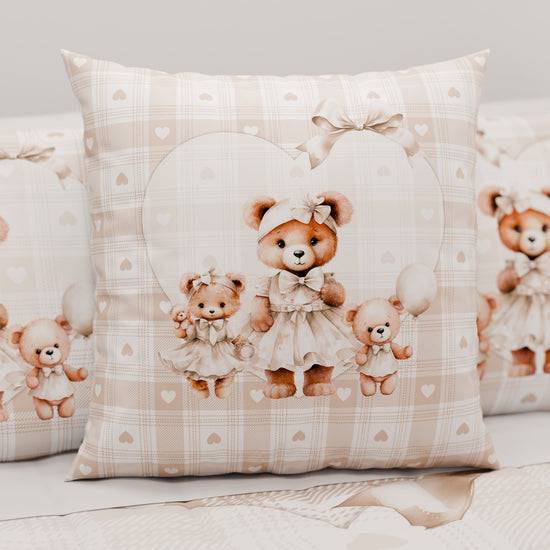 PETTI Cuscini, Copricuscini Divano, Cuscini Arredo In Stampa Digitale Teddy Love Tortora