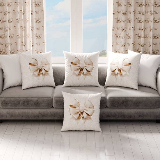 PETTI Cuscini, Copricuscini Divano, Cuscini Arredo In Stampa Digitale Fiocco Beige