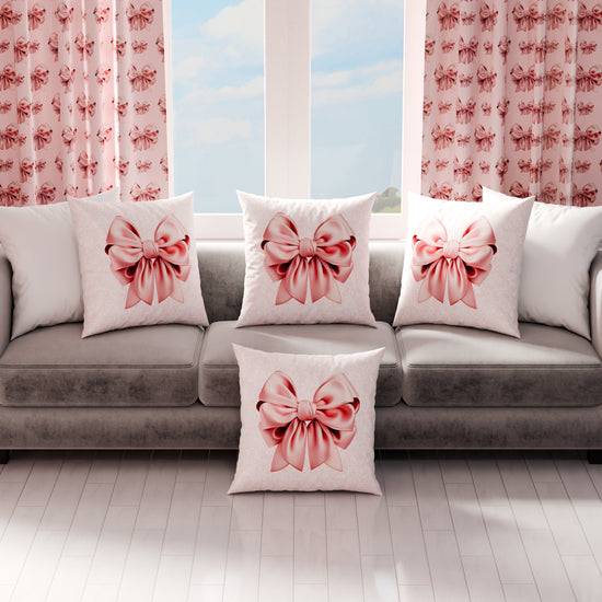 PETTI Cuscini, Copricuscini Divano, Cuscini Arredo In Stampa Digitale Fiocco Rosa