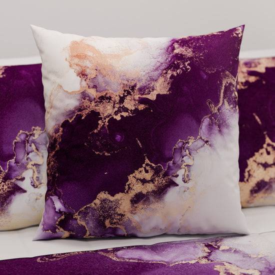 PETTI Cuscini, Copricuscini Divano, Cuscini Arredo In Stampa Digitale Marble 01 Viola