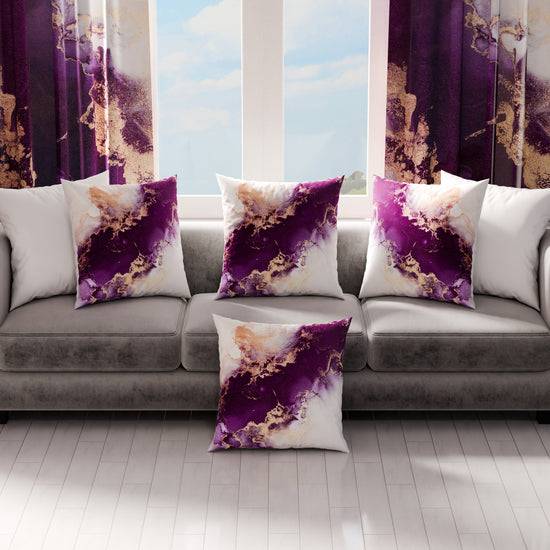 PETTI Cuscini, Copricuscini Divano, Cuscini Arredo In Stampa Digitale Marble 01 Viola