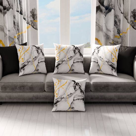 PETTI Cuscini, Copricuscini Divano, Cuscini Arredo In Stampa Digitale Marble 06 Grigio Chiaro