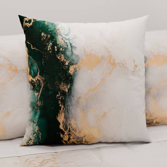 PETTI Cuscini, Copricuscini Divano, Cuscini Arredo In Stampa Digitale Marble 09 Smeraldo