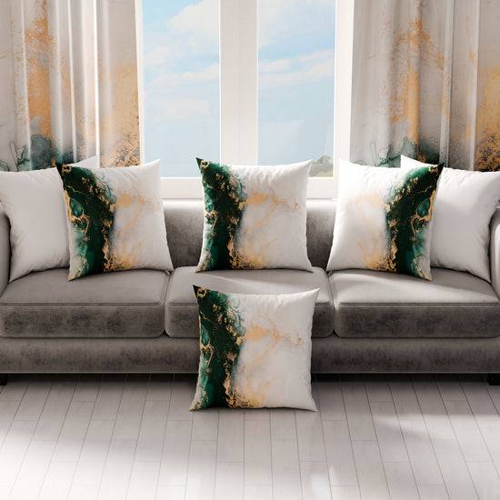 PETTI Cuscini, Copricuscini Divano, Cuscini Arredo In Stampa Digitale Marble 09 Smeraldo