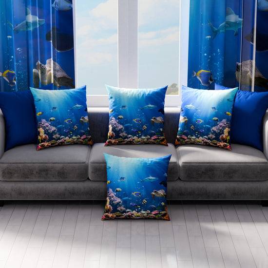 PETTI Cuscini, Copricuscini Divano, Cuscini Arredo In Stampa Digitale Acquario