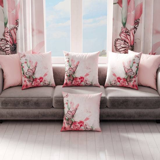 PETTI Cuscini, Copricuscini Divano, Cuscini Arredo In Stampa Digitale Roses Butterfly