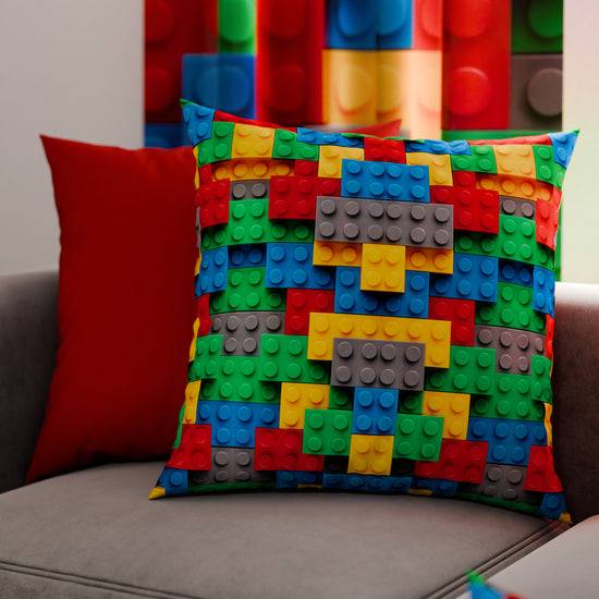 PETTI Cuscini, Copricuscini Divano, Cuscini Arredo in Stampa Digitale Lego