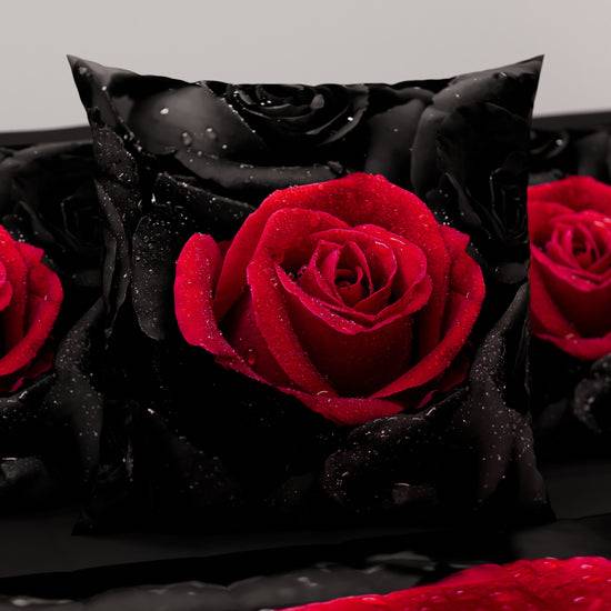 PETTI Cuscini, Copricuscini Divano, Cuscini Arredo In Stampa Digitale Black Roses