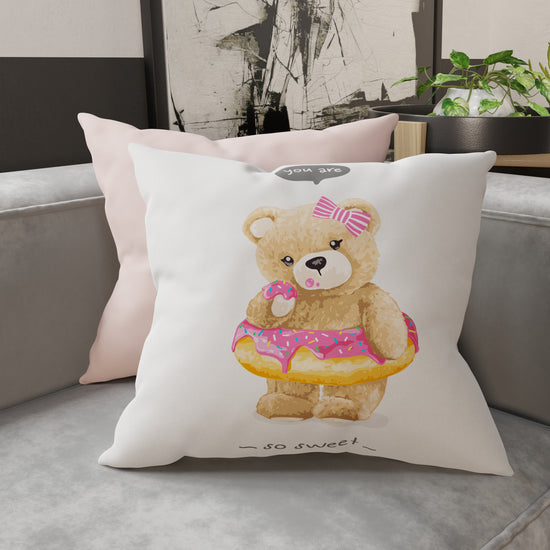 PETTI Cuscini, Copricuscini Divano, Cuscini Arredo in Stampa Digitale Teddy Donut