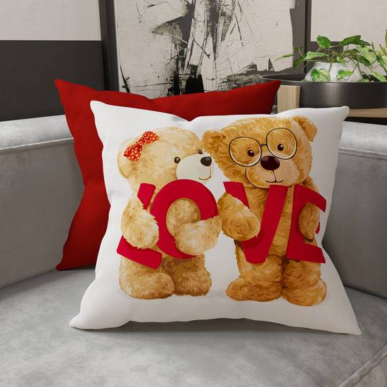 PETTI Cuscini, Copricuscini Divano, Cuscini Arredo in Stampa Digitale Teddy Love