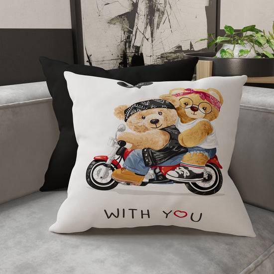 PETTI Cuscini, Copricuscini Divano, Cuscini Arredo in Stampa Digitale Teddy Rock
